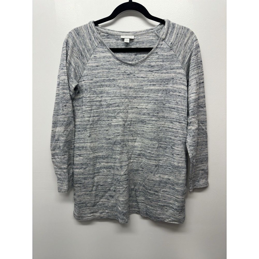 Pure Jill J. Jill Sweatshirt XS Grey Plush Soft‎ Pullover With Pockets #30